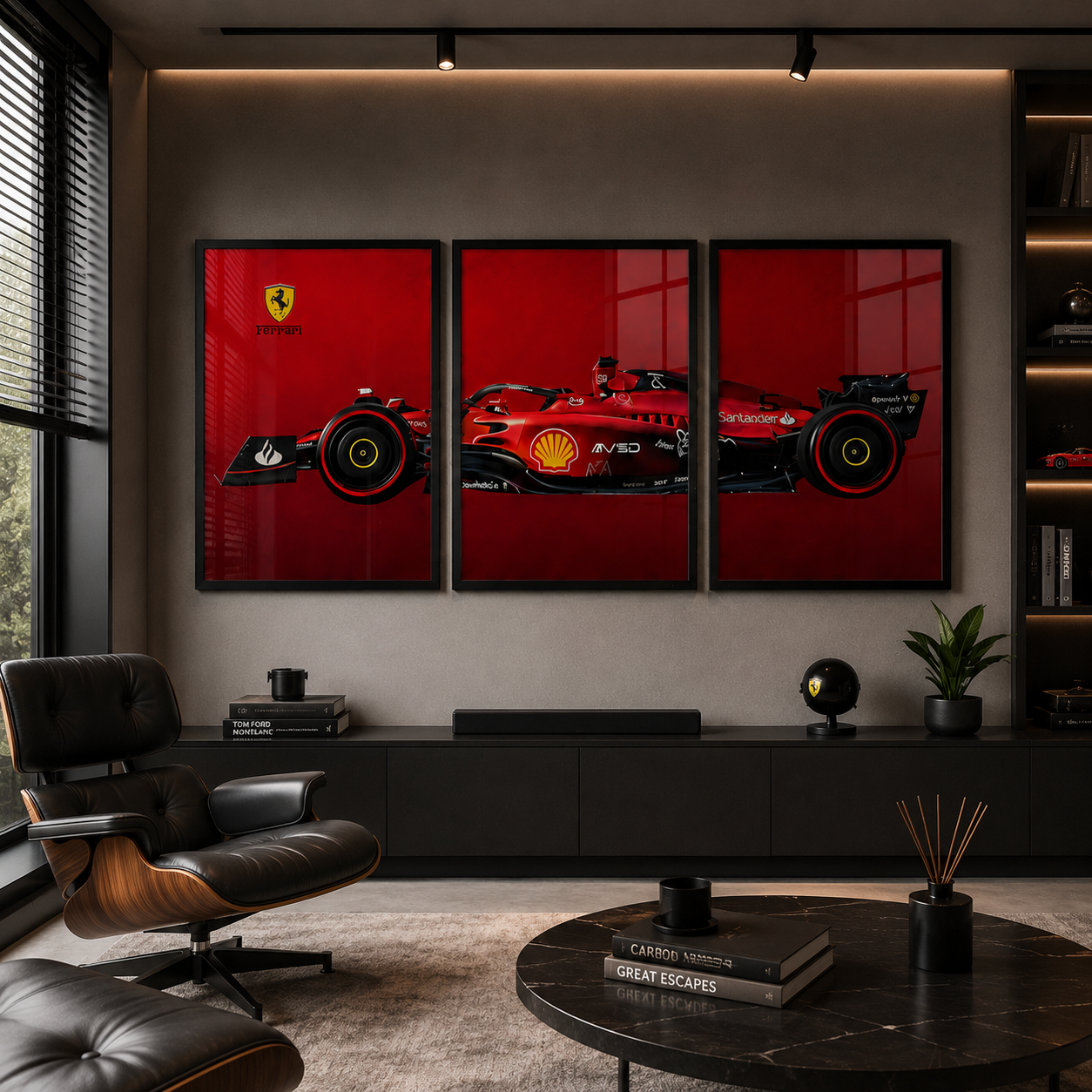 Set x3 Cuadros Fórmula 1 Ferrari