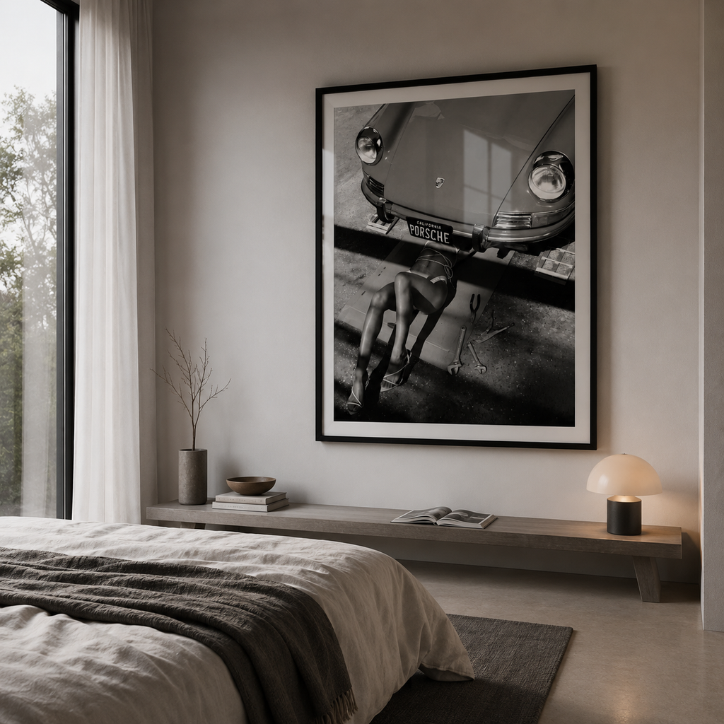 Cuadro Decorativo Porsche 911 blanco y negro