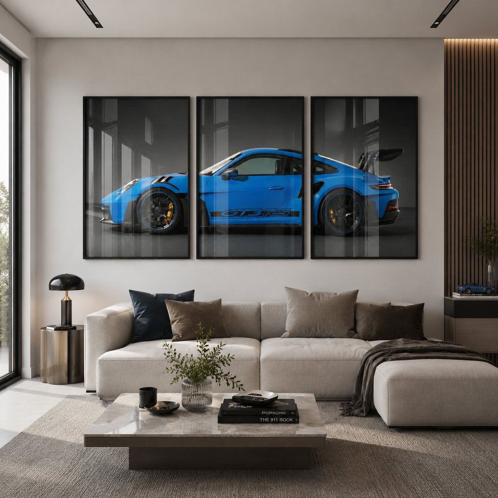 Set x3 Decorativo Porsche 911 GT3RS, Deportivo de lujo