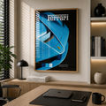 Cuadro Deportivo Ferrari azul I