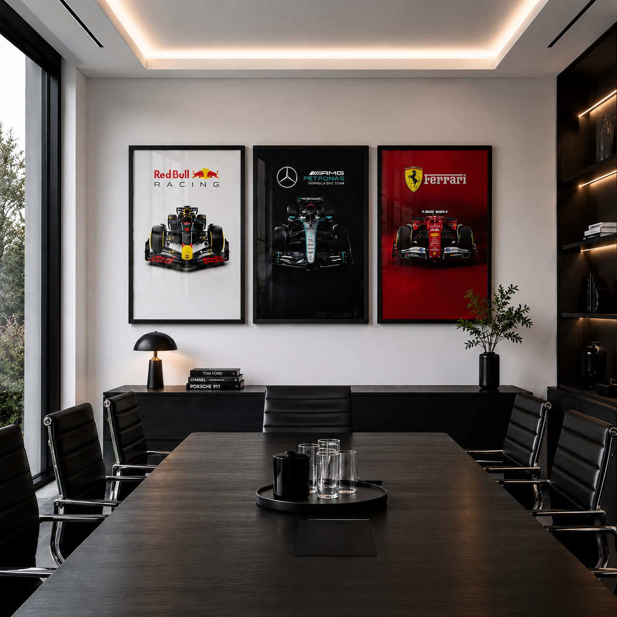 Set x3 Decorativo coches de Fórmula 1: Ferrari, Red Bull, Mercedes