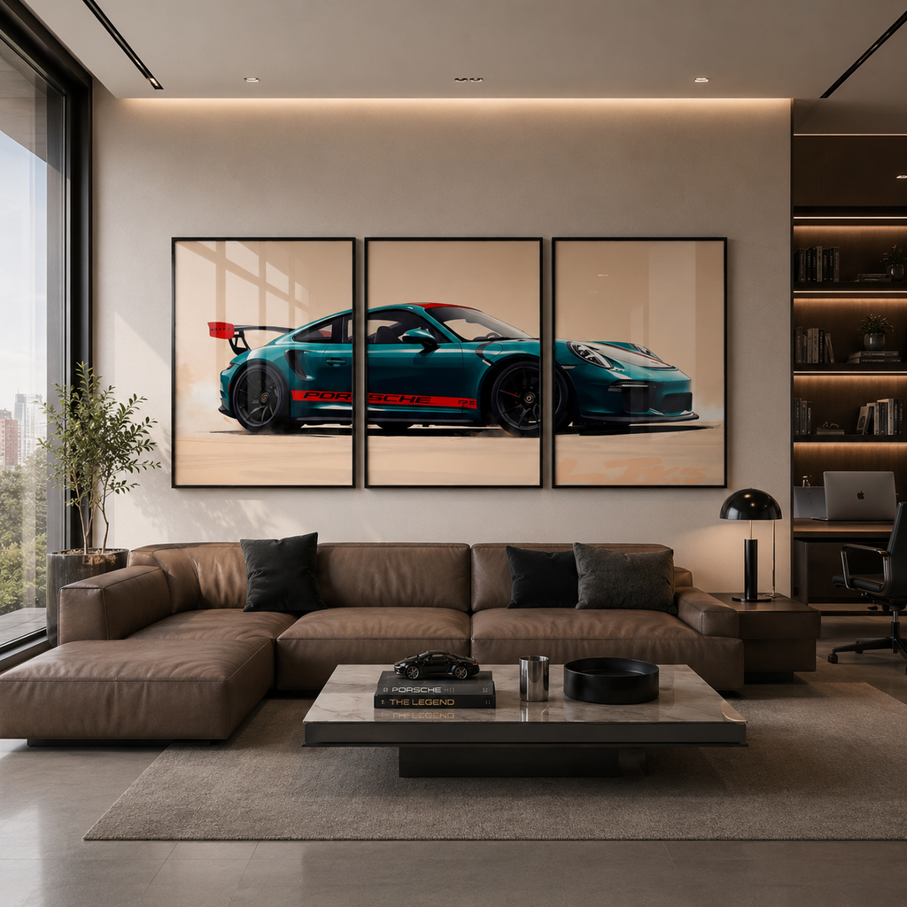 Set x3 Cuadros Decorativos Porsche 911 GT3 RS