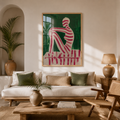 Cuadro Decorativo Ilustración Mujer Rosa