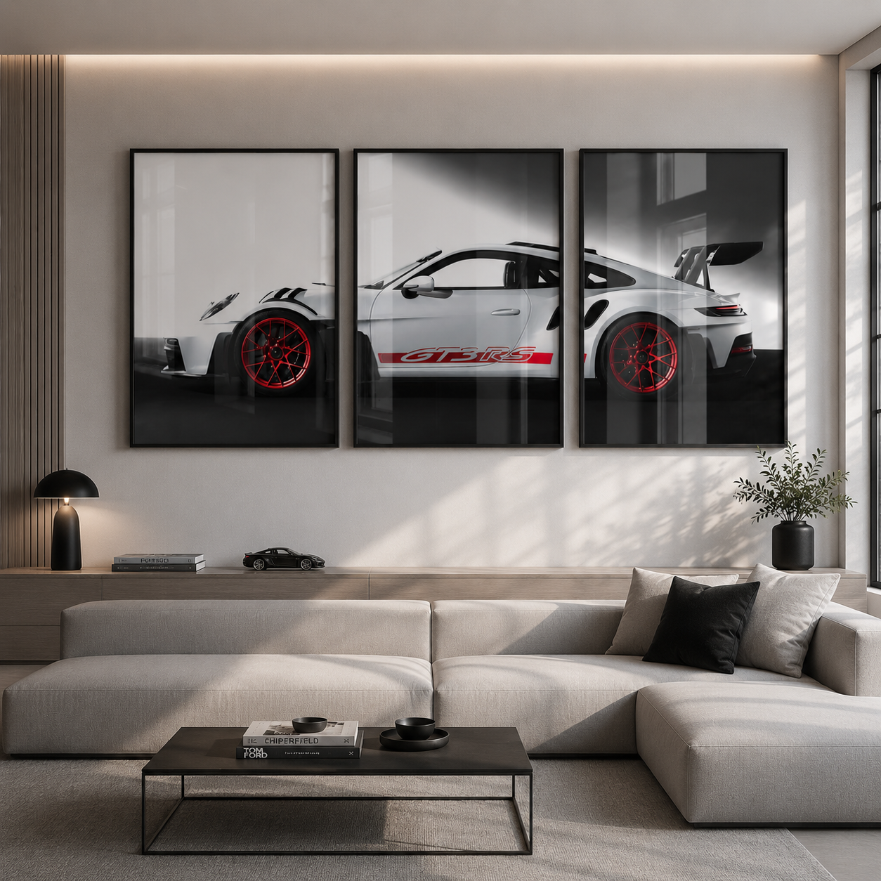 Set x3 Decorativo Porsche 911 GT3RS Deportivo Lujo