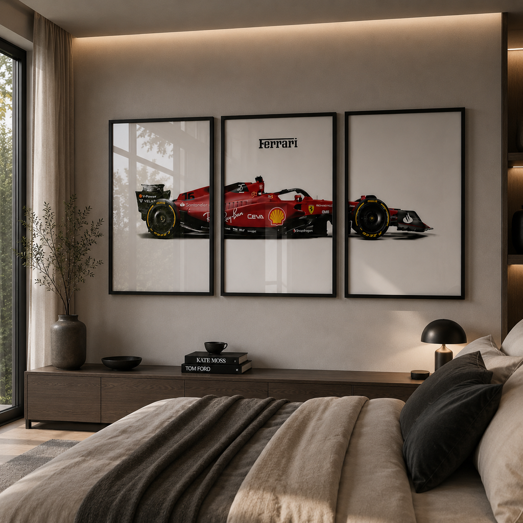 Set x3 Cuadros Ferrari de Fórmula 1