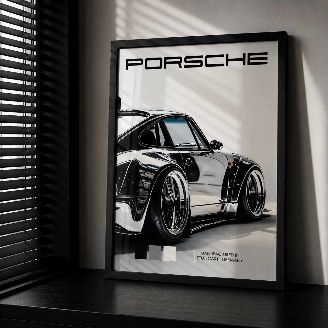 Cuadro Deportivo Porsche Negro