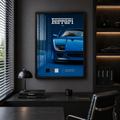 Cuadro Deportivo Ferrari F40 Azul