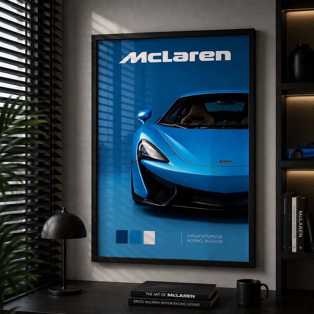Cuadro Deportivo Mclaren Azul