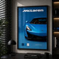 Cuadro Deportivo Mclaren Azul