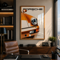 Cuadro Deportivo Porsche Naranja