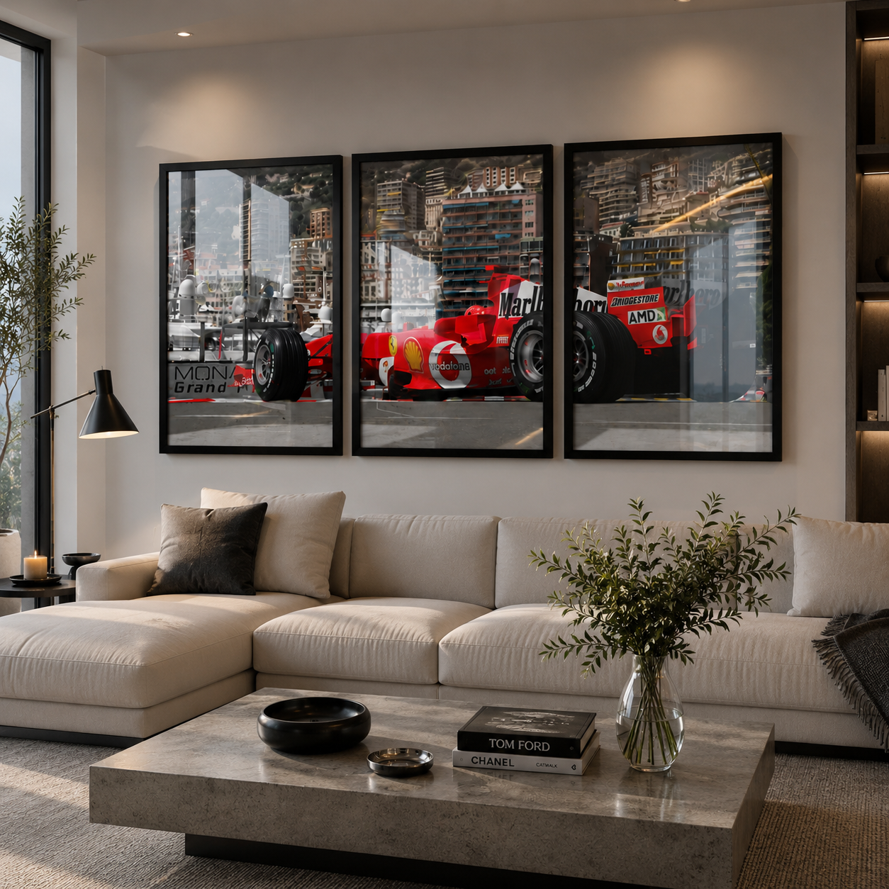 Set x3 Decorativo Ferrari Fórmula 1, Gran Premio de Mónaco