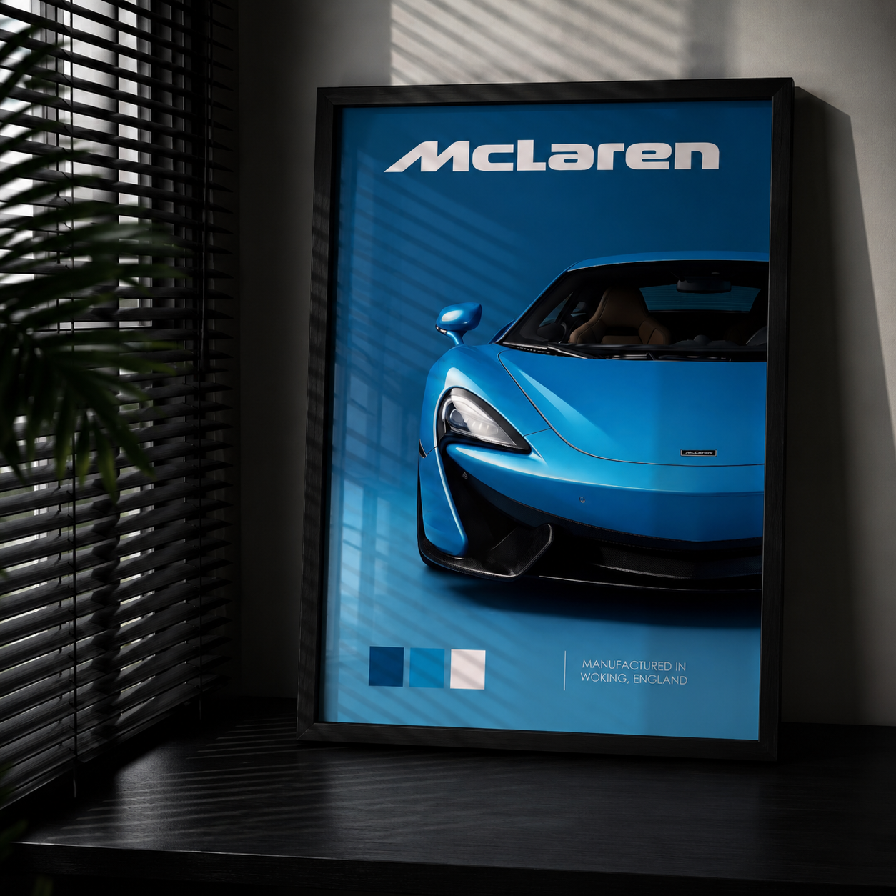 Cuadro Deportivo Mclaren Azul