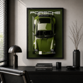 Cuadro Deportivo Porsche Verde Militar