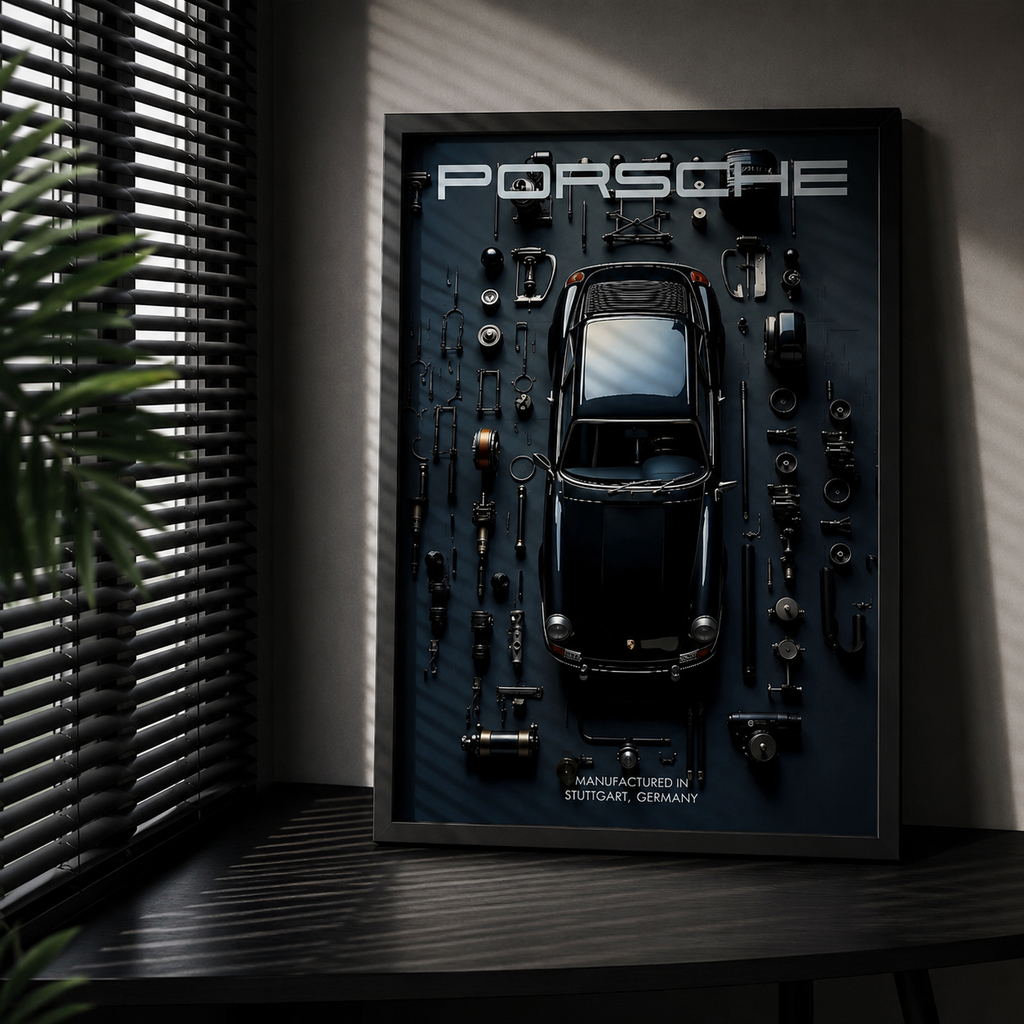 Cuadro Deportivo Porsche Azul oscuro