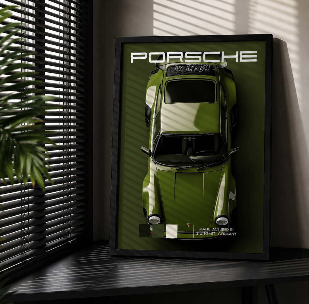 Cuadro Deportivo Porsche Verde Militar