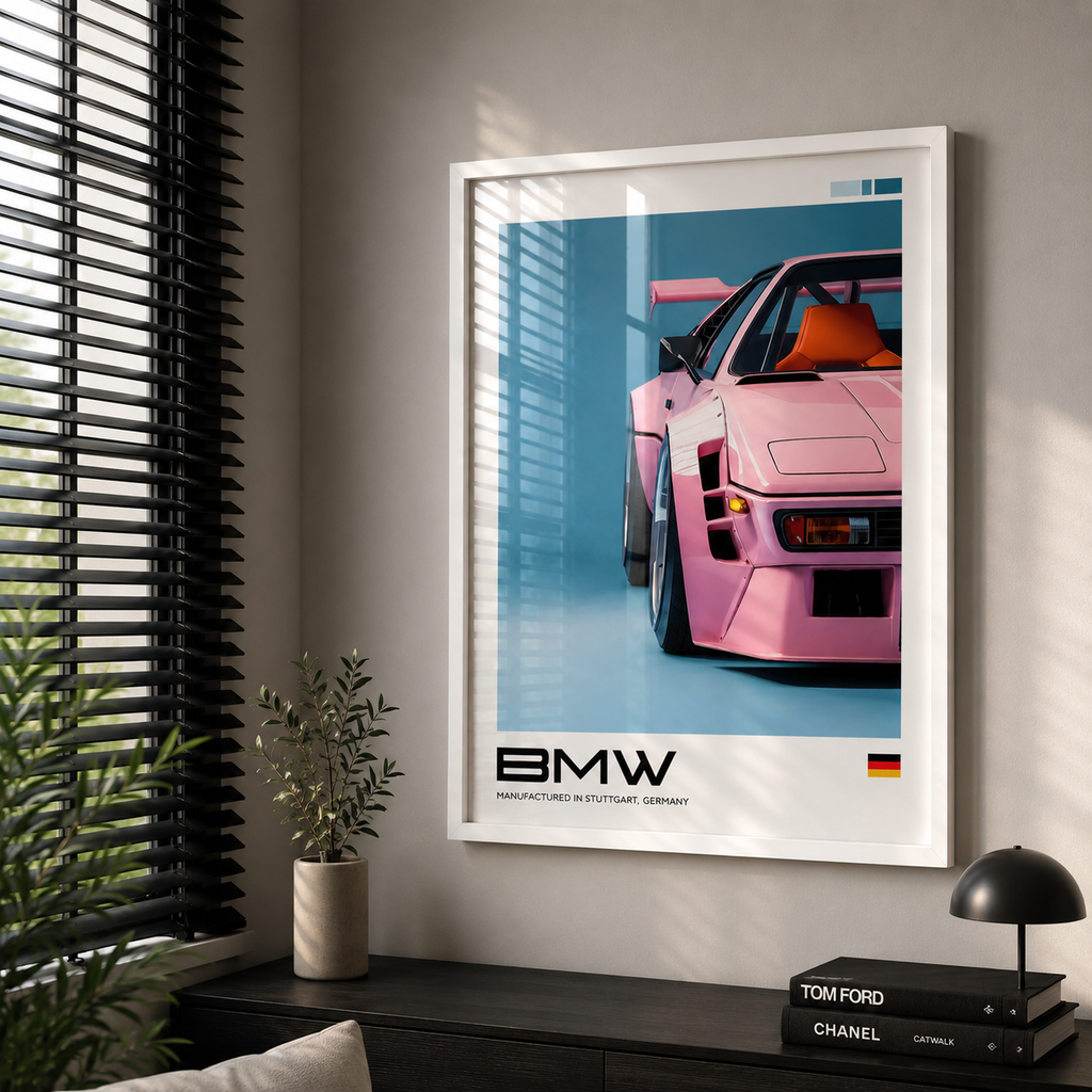 Cuadro Deportivo Rosa BMW M1