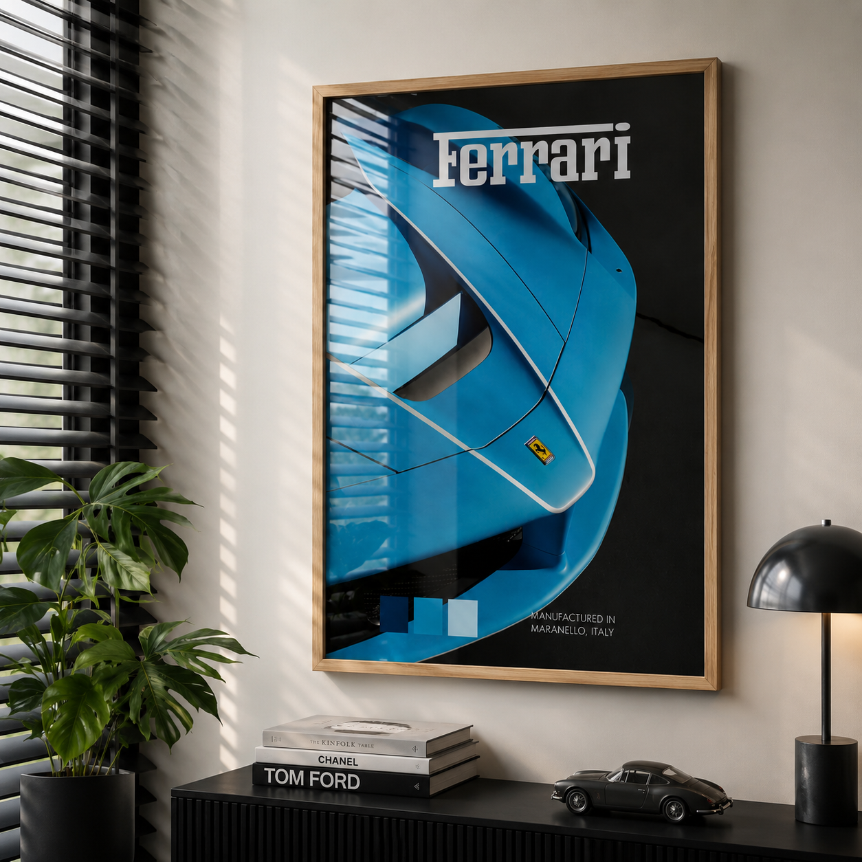 Cuadro Deportivo Ferrari azul I
