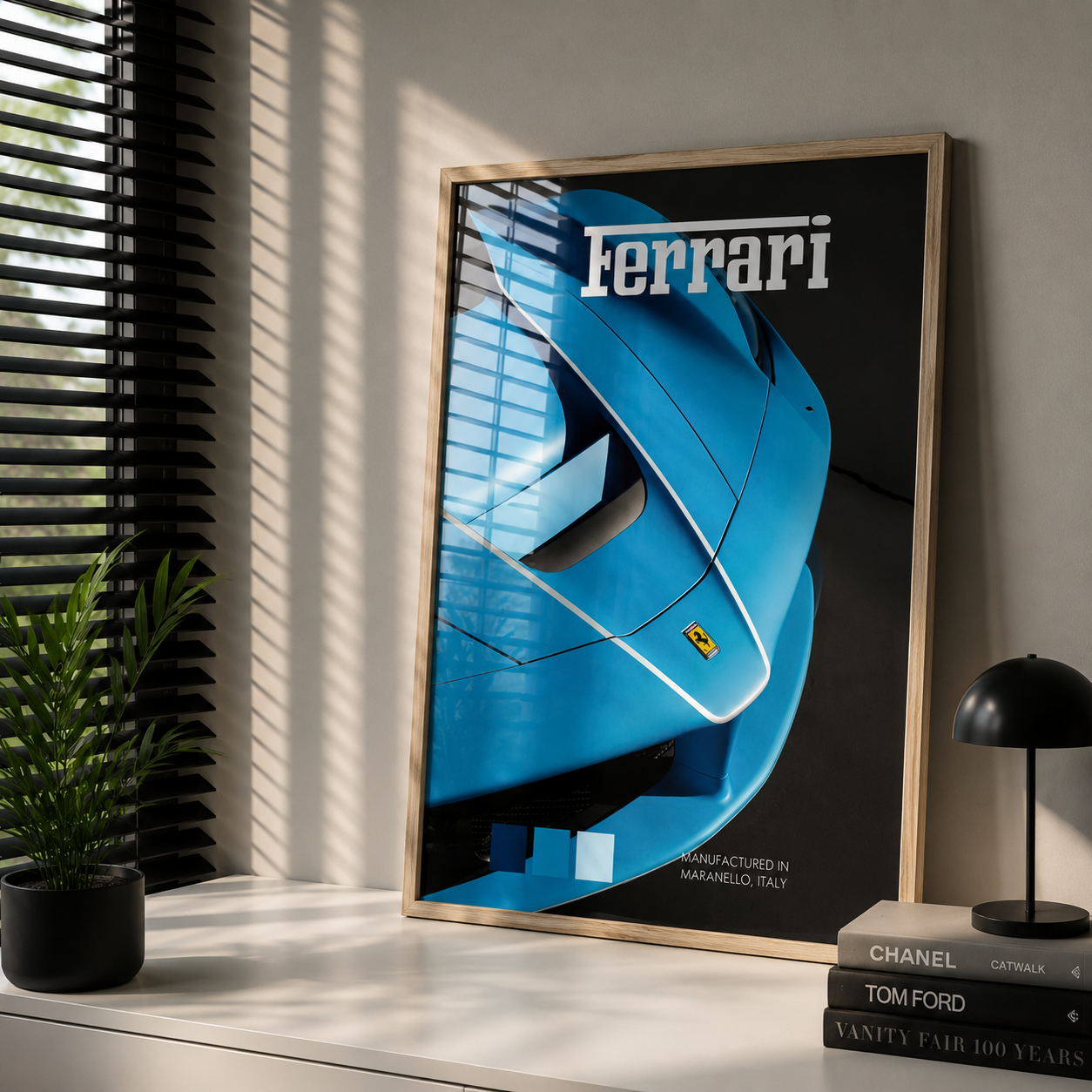 Cuadro Deportivo Ferrari azul I