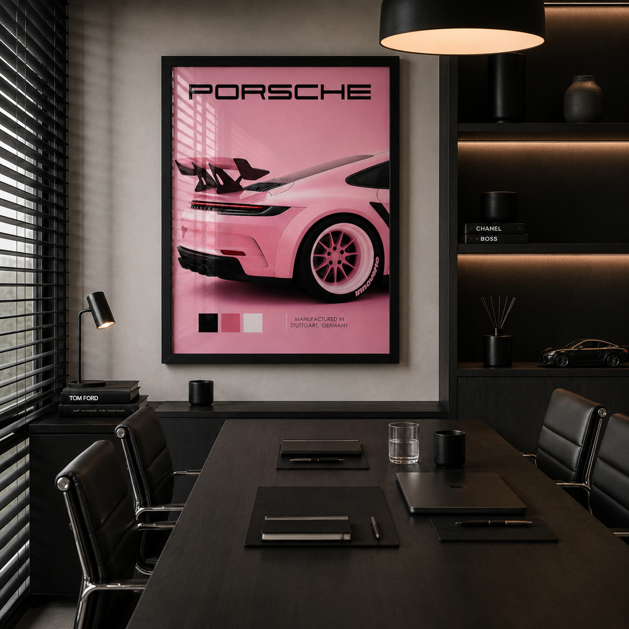 Cuadro minimalista de coche deportivo