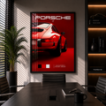 Cuadro Deportivo Porsche Rojo