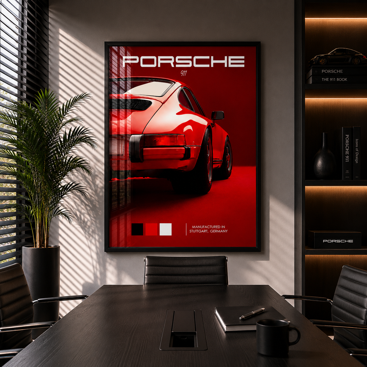 Cuadro Deportivo Porsche Rojo