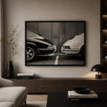 Cuadro Decorativo Coche retro en blanco y negro 911