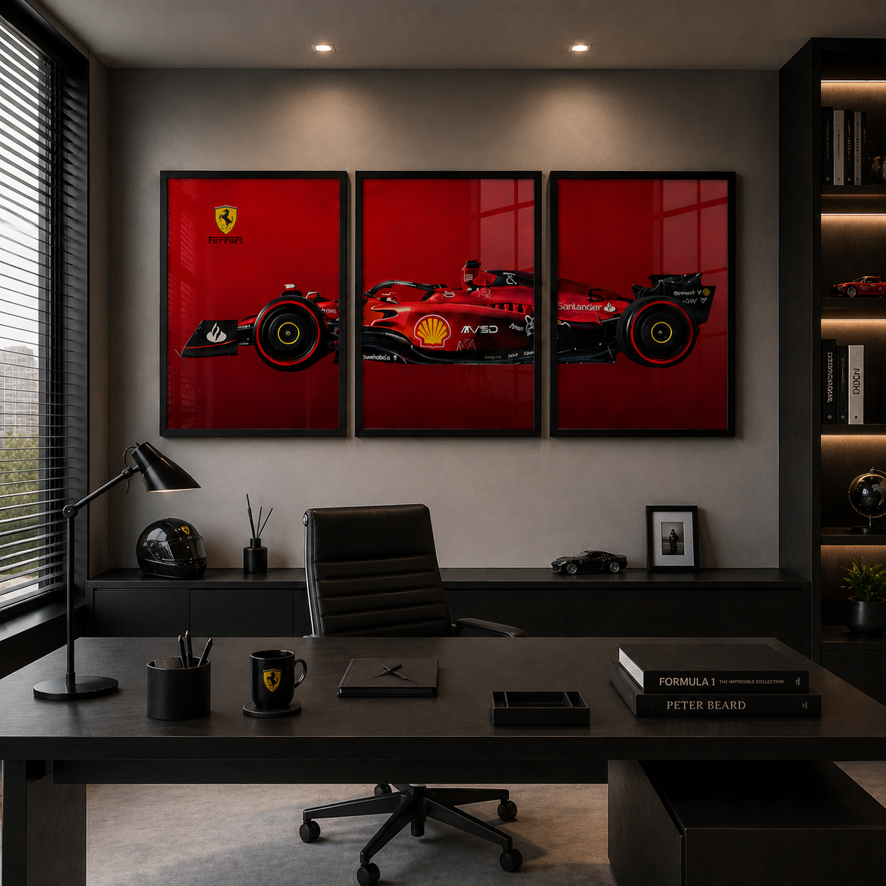 Set x3 Cuadros Fórmula 1 Ferrari