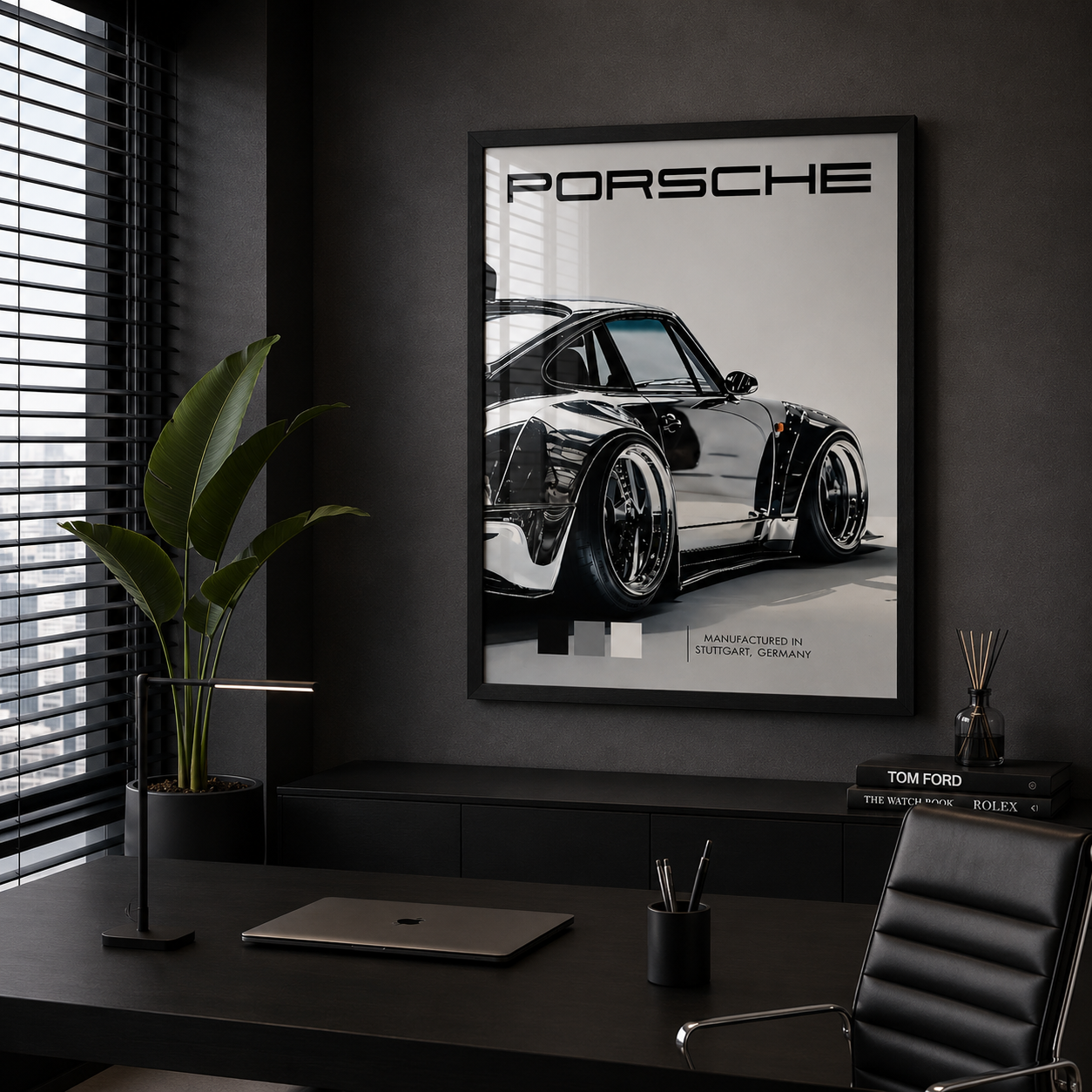 Cuadro Deportivo Porsche Negro