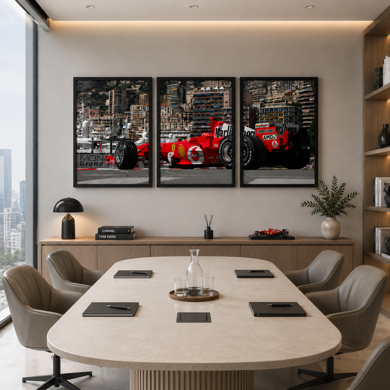 Set x3 Decorativo Ferrari Fórmula 1, Gran Premio de Mónaco