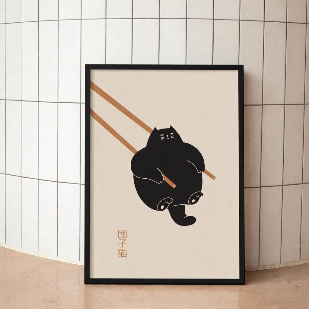 Cuadro bola de masa de gato japonesa